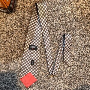Couture Allyn Brown Geo Tie with Red Tip